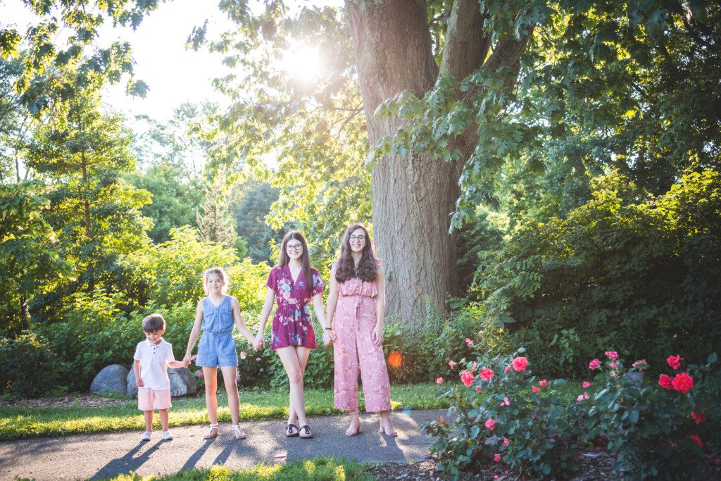 Family photography at the Columbus Park of Roses by Christy Rice Photography