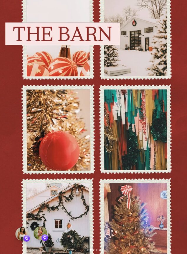 Mood board for Christmas mini sessions by Christy Rice Photography at Humble + Pine in Pataskala, Ohio.